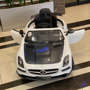 ماشین شارژی بنز sx128 فرمان برقی سفید - Image 6