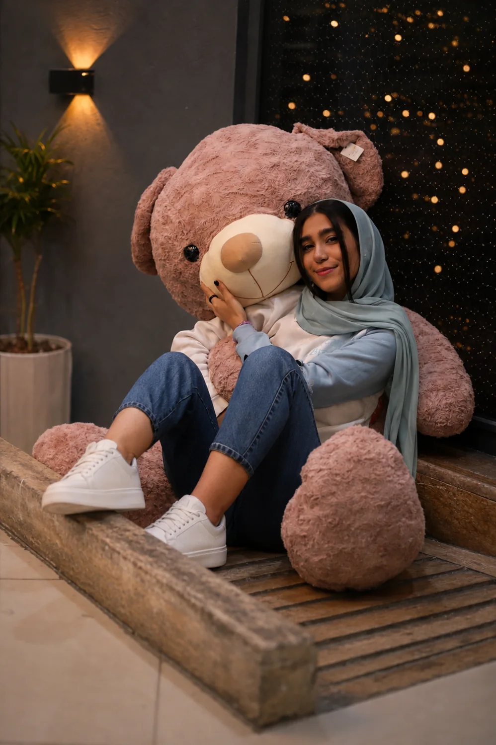 خرس راس دو متری کالباسی در عکس ارسالی فروشگاه تدی شاپ