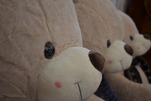 خرس قلب دار 150 سانتی استخوانی رنگ