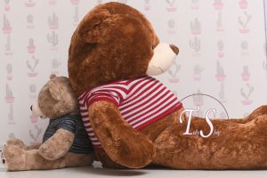 خرس قهوه ایی عسلی ارتفاع 180 سانتی متری با تخفیف ویژه
