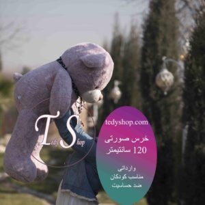 خرس صورتی ۱۲۰ سانتی متری - تصویر 3