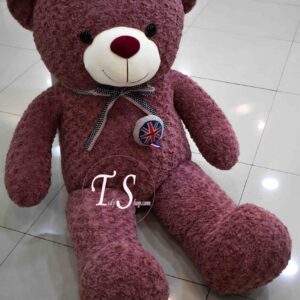 خرس صورتی پاپیون دار 150 سانتی - تصویر 4