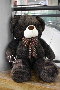 خرس پاپیون دار قهوه ای تیره 150 سانتی