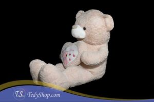 خرس کرم رنگ کوچک قلب دار
