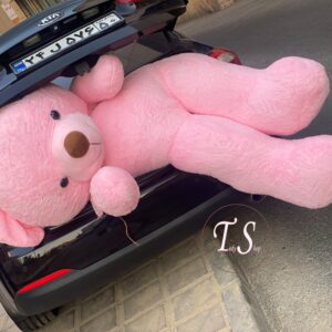 خرس تدی غولپیکر ۲ متری گلبه ای - تصویر 4